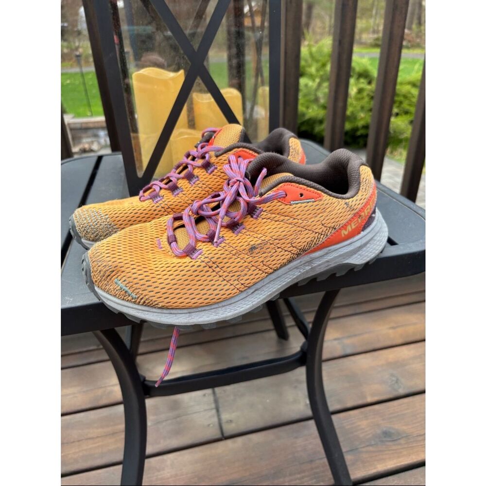 Merrell Women’s Orange and Pink Mesh Trail Shoes